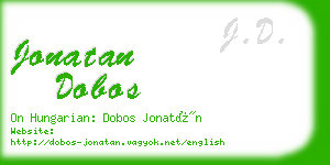 jonatan dobos business card